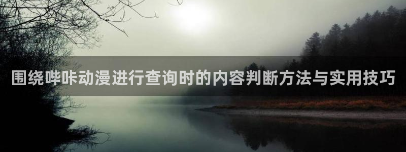 穿越动漫:围绕哔咔动漫进行查询时的内容判断方法与实用技巧